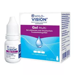 HYLO-VISION Gotas multiusos en gel, 2 x 10 ml