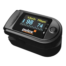 PULOX PO-200 pulsoxímetros negros, 1 pz