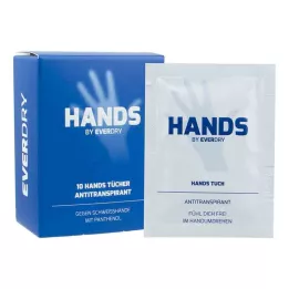 Paños antitranspirantes de Everdry para las manos, 10 pz