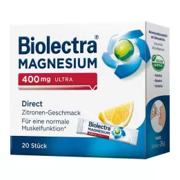 BIOLECTRA Magnesio 400 mg ultra directo limón, 20 uds