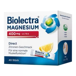 BIOLECTRA Magnesio 400 mg ultra directo limón, 40 uds