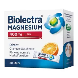 BIOLECTRA Magnesio 400 mg ultra directo naranja, 20 uds