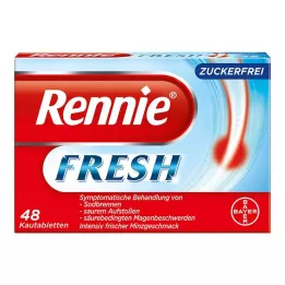 RENNIE FRESH Tabletas masticables, 48 uds