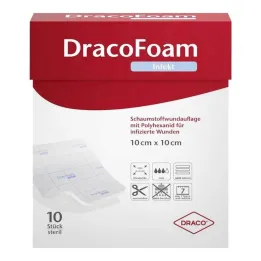 Espuma Dracofoam para el tratamiento de heridas e infecciones, 20x20cm, 10 unidades