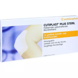 CUTIPLAST Plus Apósito estéril de 10 x 19,8 cm, 5 uds