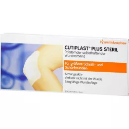 CUTIPLAST Plus Apósito estéril de 10 x 24,8 cm, 5 uds
