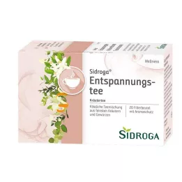 SIDROGA Bolsas de filtro para té relajante y de bienestar, 20 x 1,75 g
