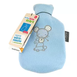 FASHY Bolsa de agua caliente para niños, forro polar, azul claro, 1 pz