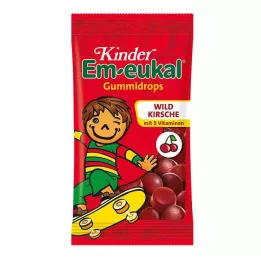 EM-EUKAL Gomitas Kinder Gummidrops de cereza silvestre que retienen el azúcar, 75 g