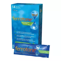 FERROTONE Hierro con concentrado de manzana y vitamina C botella, 14x25 ml