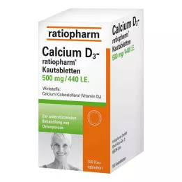 CALCIUM D3-ratiopharm comprimidos masticables, 100 uds