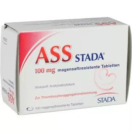 ASS STADA 100 mg de tabletas resistentes gástricas, 100 pz