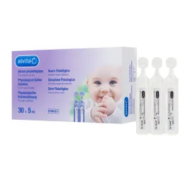 Ampollas de solución salina fisiológica Alvita, 30X5 ml