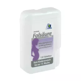 FOLSÄURE Tabletas 800 Plus B12+Yodo, 120 uds