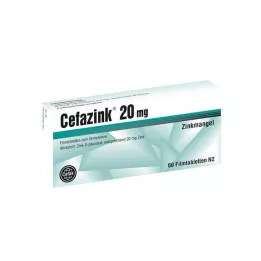 CEFAZINK Comprimidos recubiertos con película de 20 mg, 60 uds