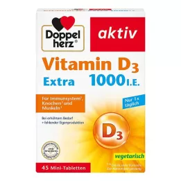 DOPPELHERZ Vitamina D3 1000 U.I. EXTRA Comprimidos, 45 uds