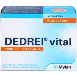 DEDREI Paquete de tratamiento de tabletas vitales, 180 uds