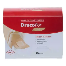 Dracopor Apósito para heridas suave del color de la piel 3,8x3,8 cm estéril, 50 st