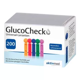 GLUCOCHECK Lancetas universales, 200 uds