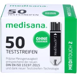 MEDITOUCH 2 tiras reactivas de glucosa en sangre, 2X25 pz