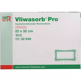 VLIWASORB Comp. superabsorbente Pro estéril 22x32 cm, 10 uds