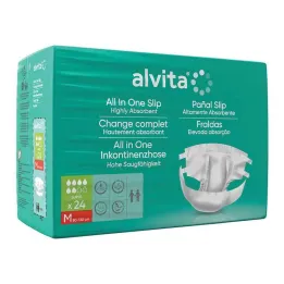 Pañales para incontinencia Alvita All-in-One, talla super mediana, para uso diario, 24 unidades