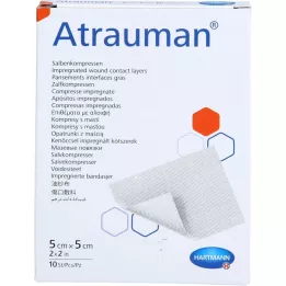 ATRAUMAN Compresas estériles de 5x5 cm, 10 uds