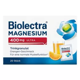 BIOLECTRA Magnesio 400 mg ultra granulado bebible naranja, 20 uds