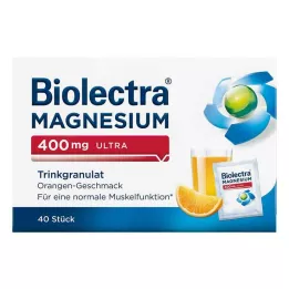 BIOLECTRA Magnesio 400 mg ultra granulado bebible naranja, 40 uds