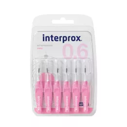 INTERPROX Blíster de cepillos interdentales nano rosa, 6 uds