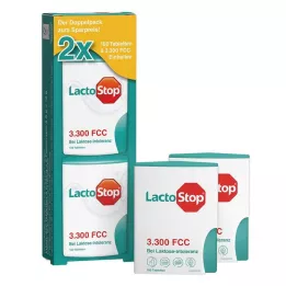 LACTOSTOP 3.300 FCC Tabletas Click Dispensador Dop.Pa., 2X100 uds