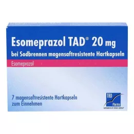 ESOMEPRAZOL TAD 20 mg para la acidez de estómago, cápsulas duras, 7 uds