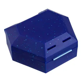 Caja de tirantes con cordón azul con purpurina, 1 pieza