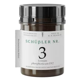 SCHÜSSLER No.3 Ferrum phosphoricum D 12 tabletas, 400 uds