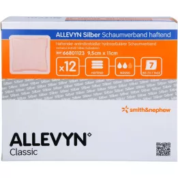 ALLEVYN compuesto de espuma plateada 9,5x11 cm adhesivo, 12 pz