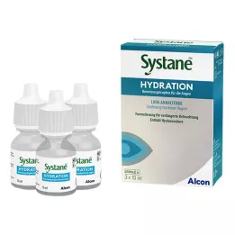 SYSTANE HYDRATION Gotas lubricantes para los ojos, 3X10 ml