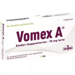 VOMEX Un supositorios infantiles 70 mg Forte, 5 pz