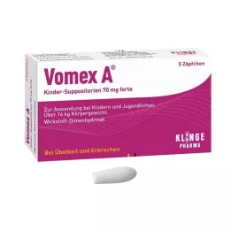VOMEX Supositorios para niños 70 mg forte, 5 uds