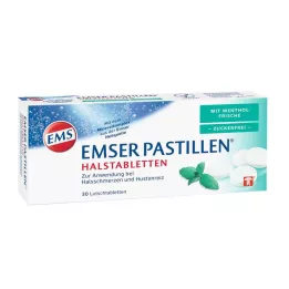 EMSER Pastillas con frescor mentolado sin azúcar, 30 uds