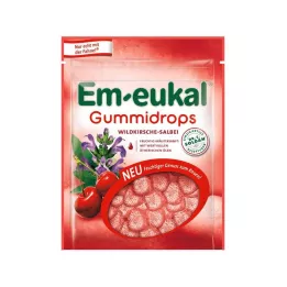 EM-EUKAL Gomitas de cereza silvestre y salvia que retienen el azúcar, 90 g