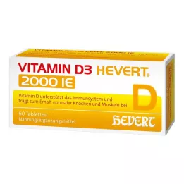 VITAMIN D3 HEVERT Comprimidos de 2000 UI, 60 uds