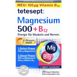 TETESEPT Tabletas de magnesio 500+B12 Depot, 30 uds