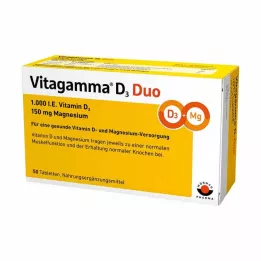 VITAGAMMA D3 Duo 1000 UI de vitamina D3, 150 mg de magnesio, NEM, 50 unidades