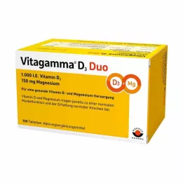 VITAGAMMA D3 Duo 1.000 UI Vitamina D3 150 mg Magnes.NEM, 100 uds
