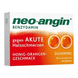 NEO-ANGIN Benzidamina dolor de garganta agudo. Miel-Naranja, 20 uds