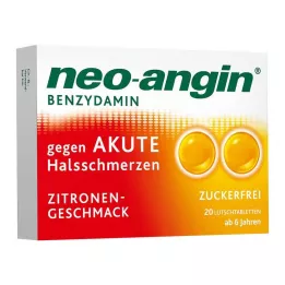 NEO-ANGIN Benzidamina dolor agudo de garganta limón, 20 uds