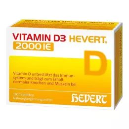 VITAMIN D3 HEVERT Comprimidos de 2000 UI, 120 uds