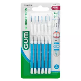 GUM Cepillos interdentales de bidireccional 0.9 mm azul, 6 pz