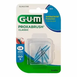 GUM Cepillos de repuesto Proxabrush Classic 1,6 mm, 8 piezas