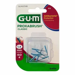 GUM Cepillos de repuesto Proxabrush Classic 1,4 mm, 8 piezas